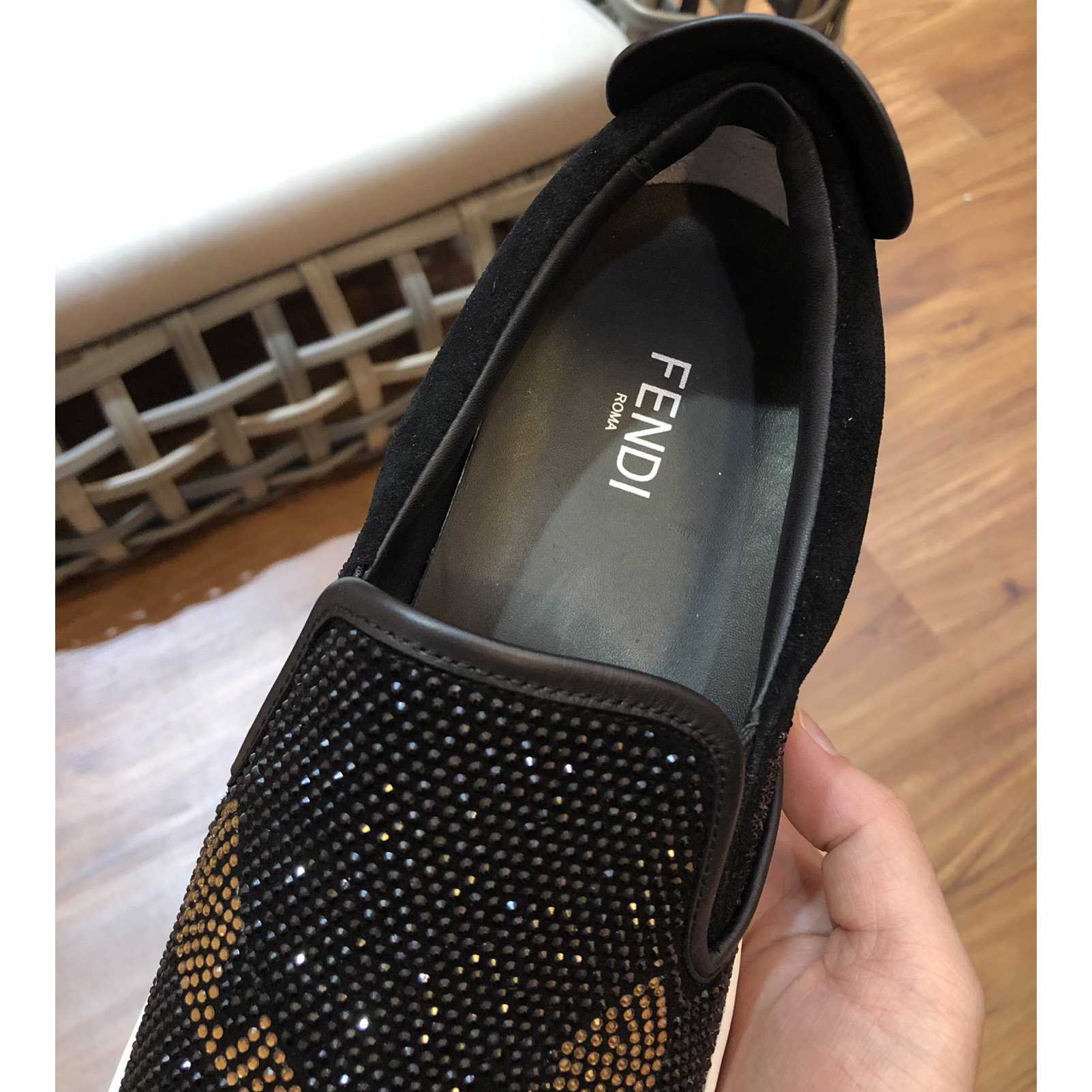 Fendi Men's Black Loafer Monster Eyes - DopestKickz