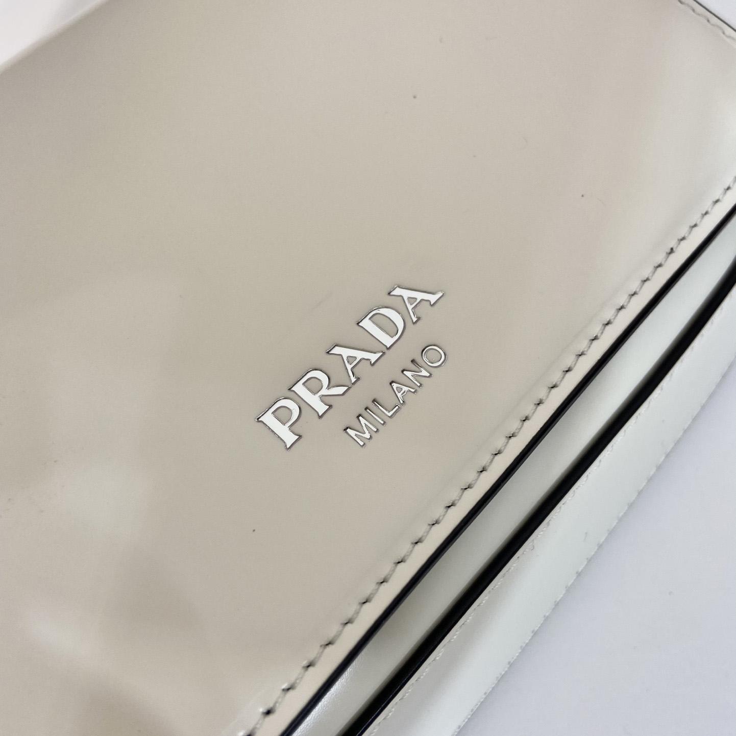 Prada Brushed Leather Mini-bag With Shoulder Strap - DopestKickz