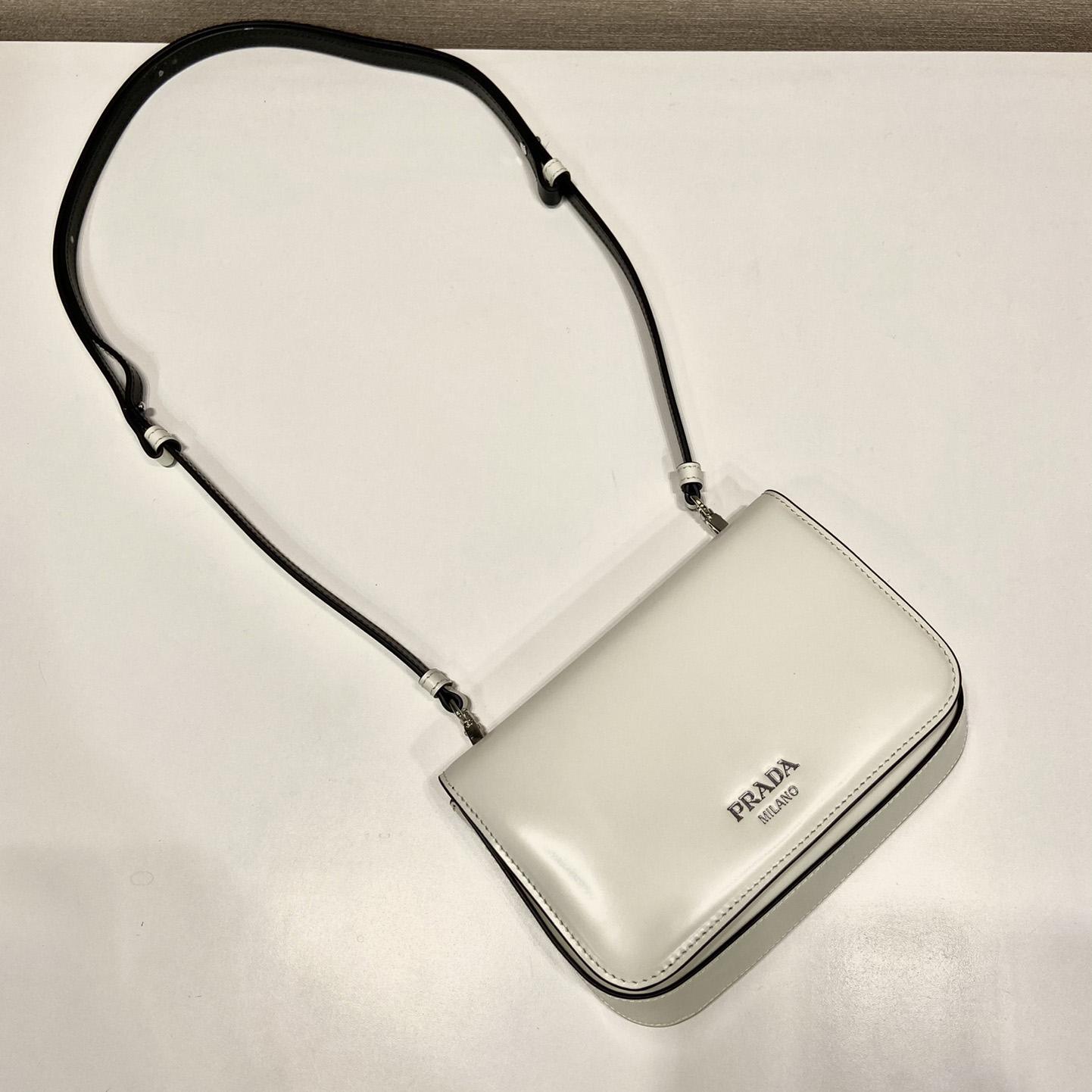 Prada Brushed Leather Mini-bag With Shoulder Strap - DopestKickz