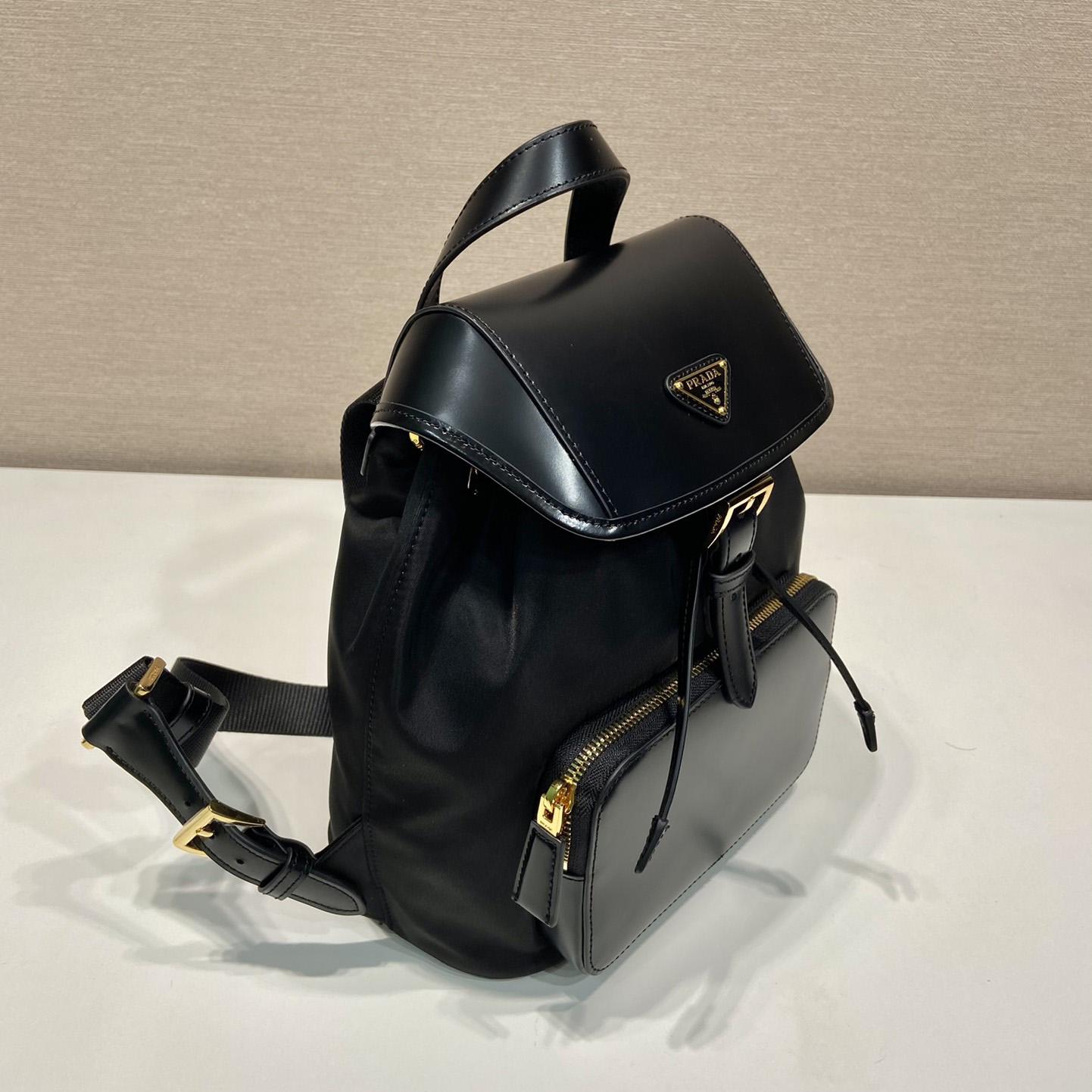 Prada Re-Nylon And Brushed Leather Backpack - DopestKickz