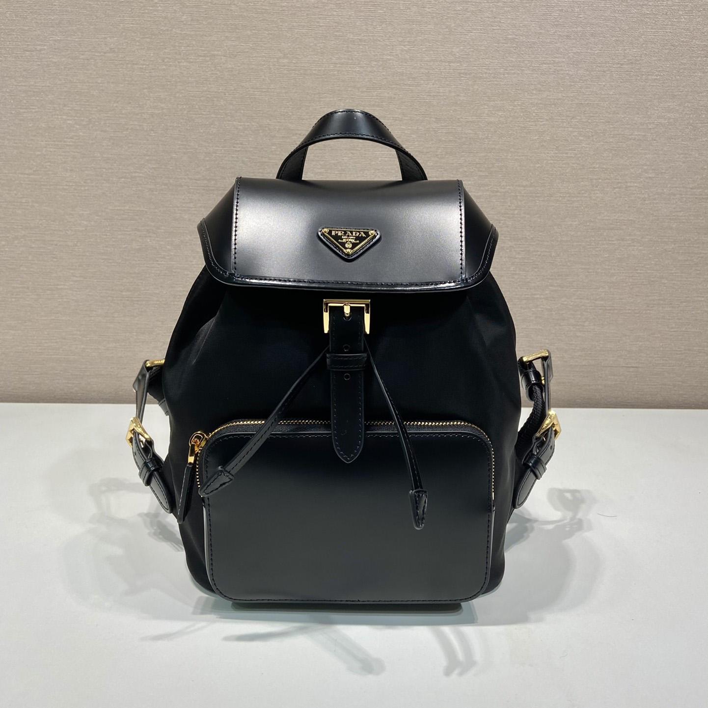 Prada Re-Nylon And Brushed Leather Backpack - DopestKickz