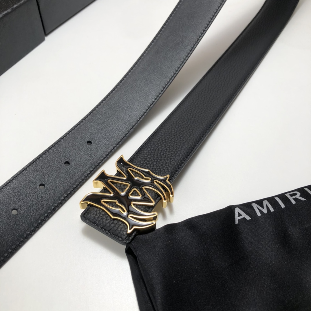 Amiri Ma Leather Belt - DopestKickz