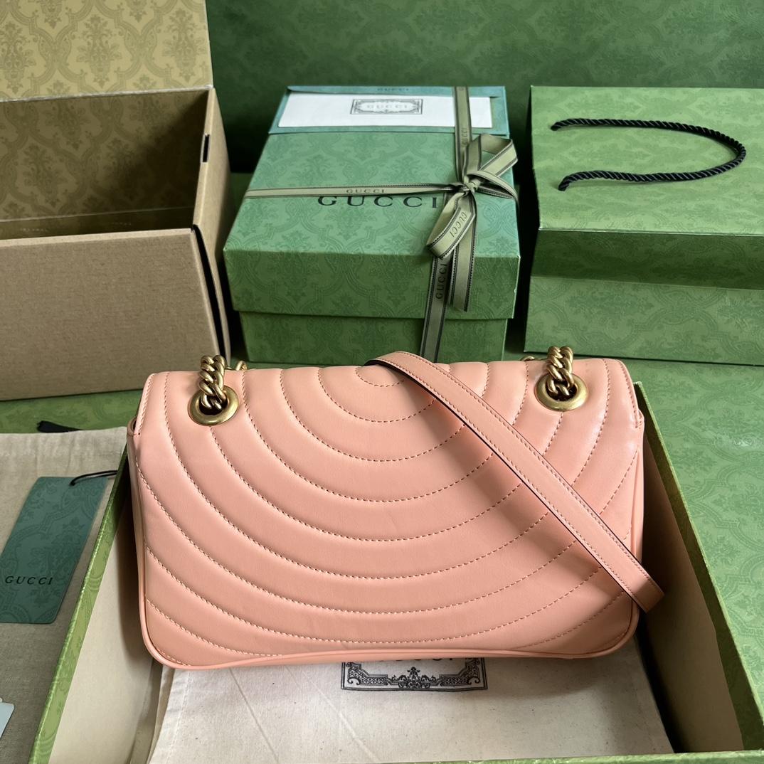 Gucci GG Marmont Small Shoulder Bag(26*15*7cm)   - DopestKickz