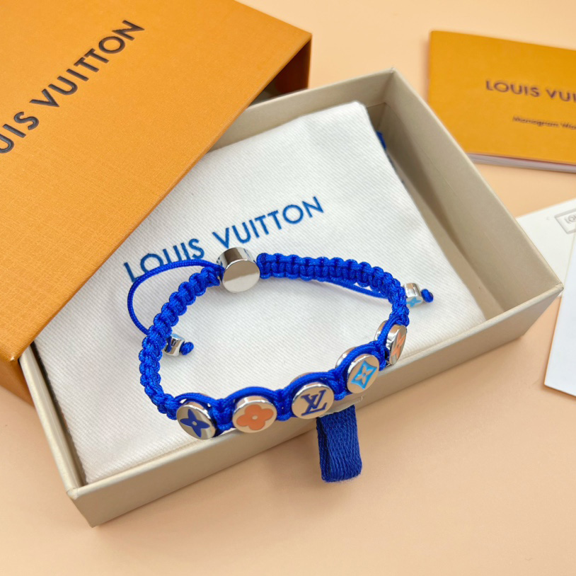 Louis Vuitton Monogram Colors Braided Bracelet   M1002A - DopestKickz