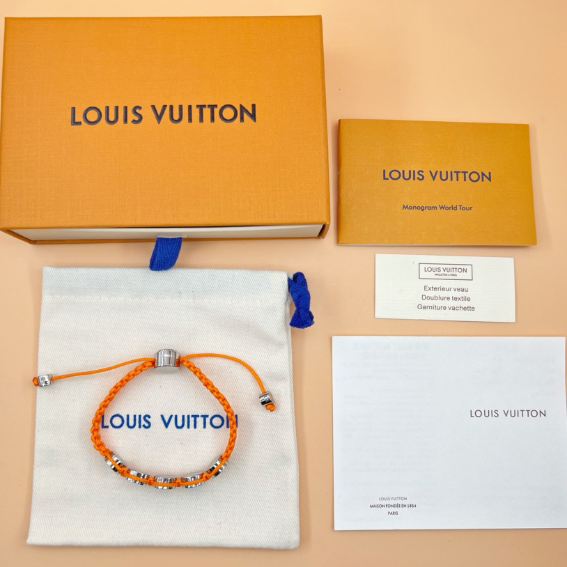 Louis Vuitton Monogram Colors Braided Bracelet   M1087A - DopestKickz