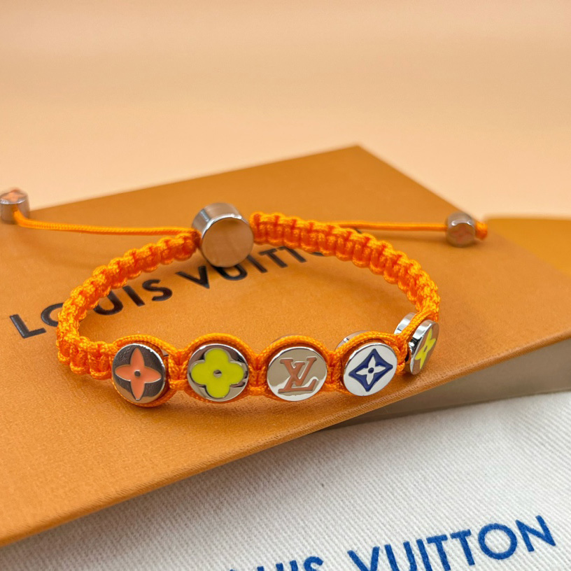 Louis Vuitton Monogram Colors Braided Bracelet   M1087A - DopestKickz