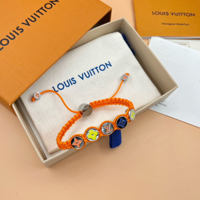 Louis Vuitton Monogram Colors Braided Bracelet   M1087A - DopestKickz