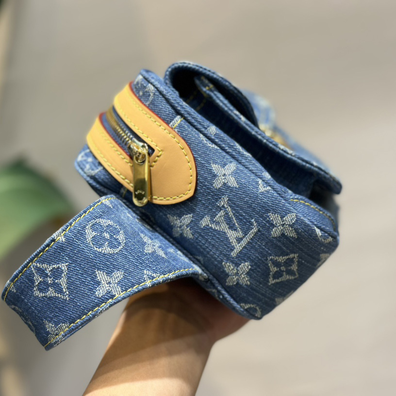 Louis Vuitton Blue Monogram Denim Bumbag   M95347 - DopestKickz