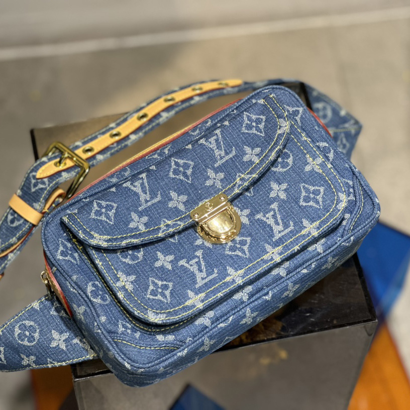 Louis Vuitton Blue Monogram Denim Bumbag   M95347 - DopestKickz