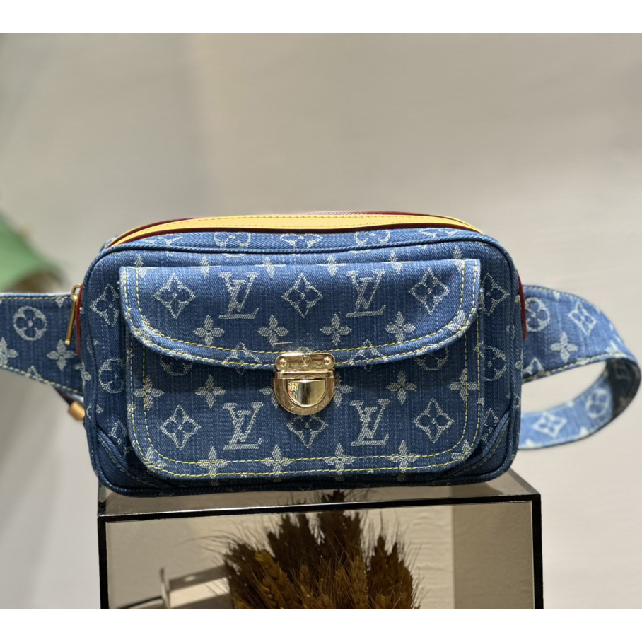 Louis Vuitton Blue Monogram Denim Bumbag   M95347 - DopestKickz