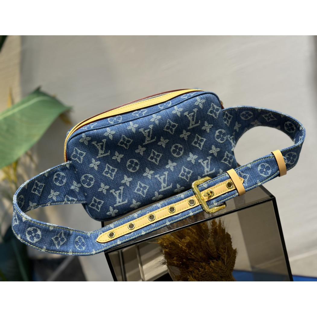 Louis Vuitton Blue Monogram Denim Bumbag   M95347 - DopestKickz