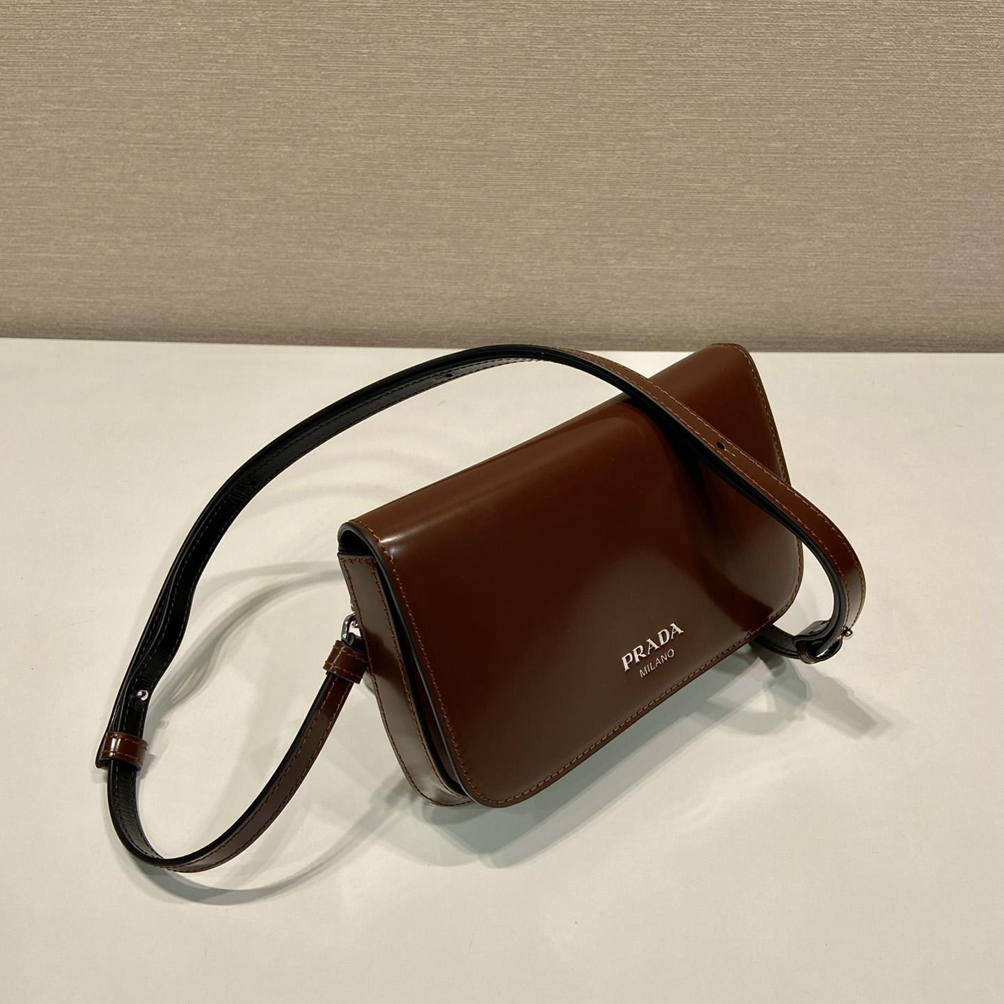 Prada Brushed Leather Mini-bag With Shoulder Strap - DopestKickz