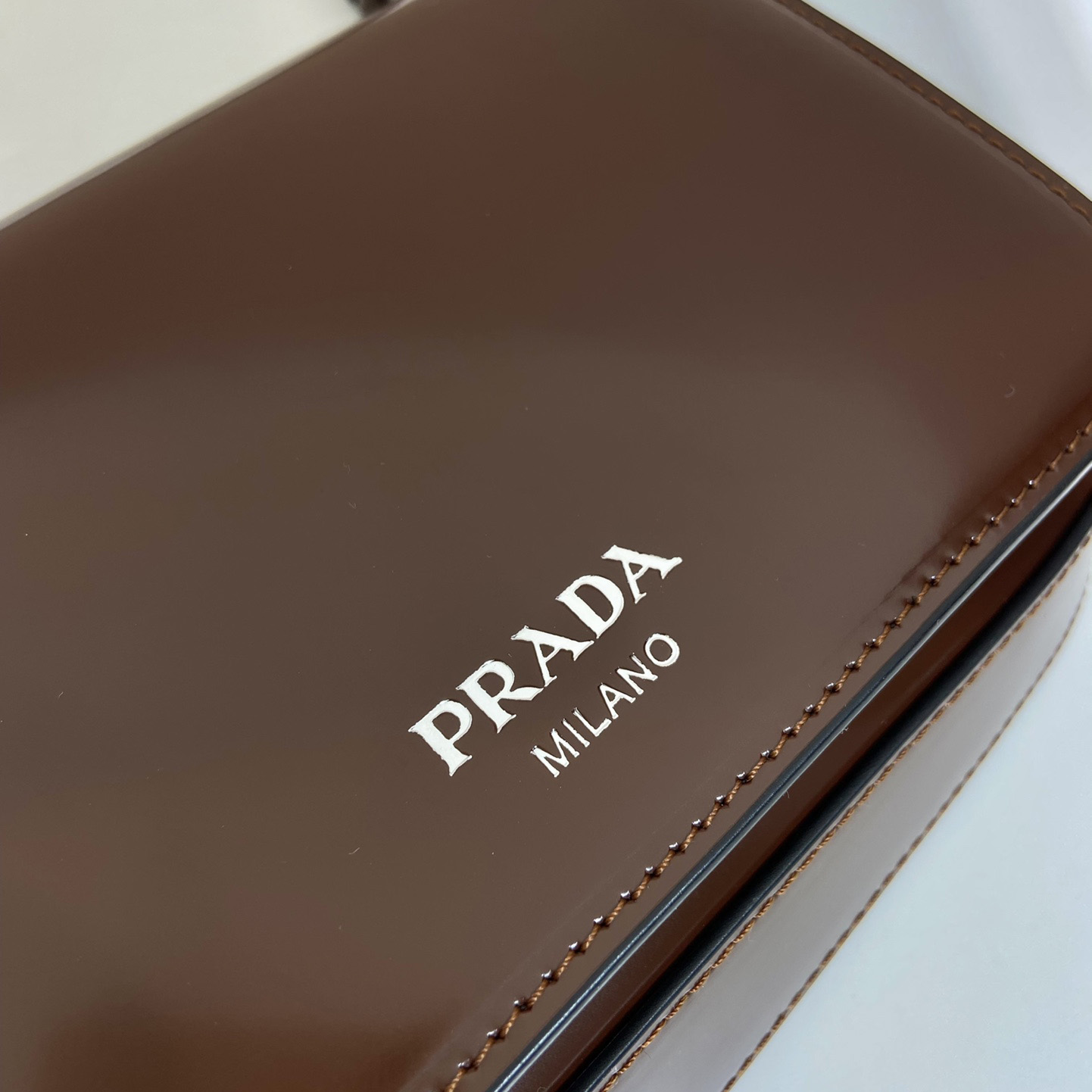 Prada Brushed Leather Mini-bag With Shoulder Strap - DopestKickz