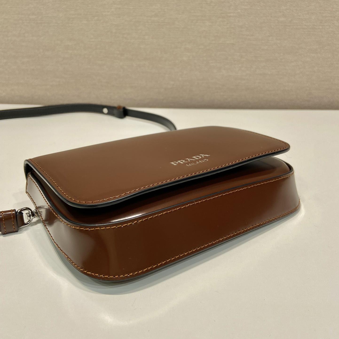 Prada Brushed Leather Mini-bag With Shoulder Strap - DopestKickz