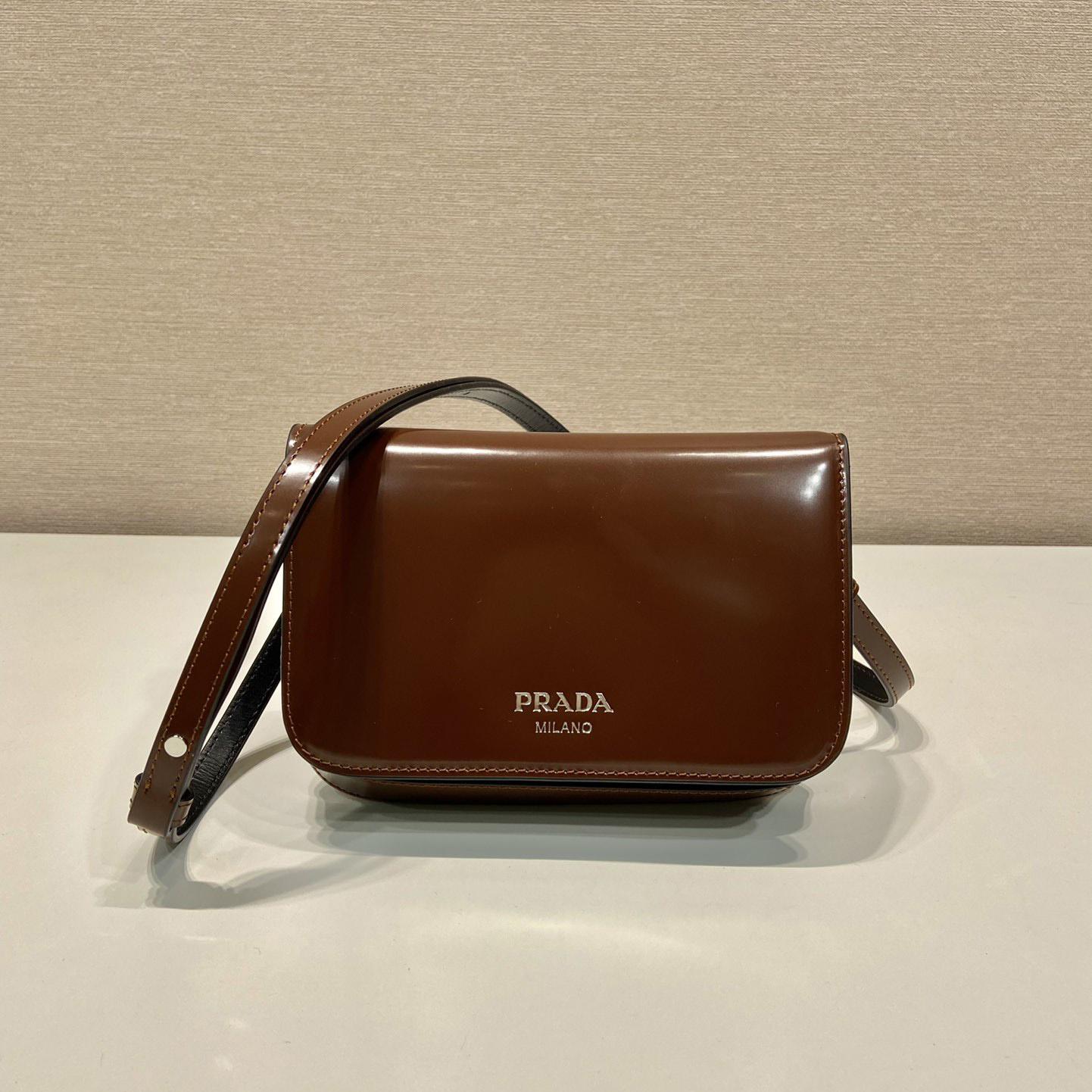 Prada Brushed Leather Mini-bag With Shoulder Strap - DopestKickz