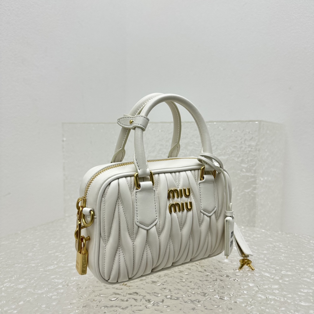 Miu Miu Matelassé Nappa Leather Top-handle Bag - DopestKickz