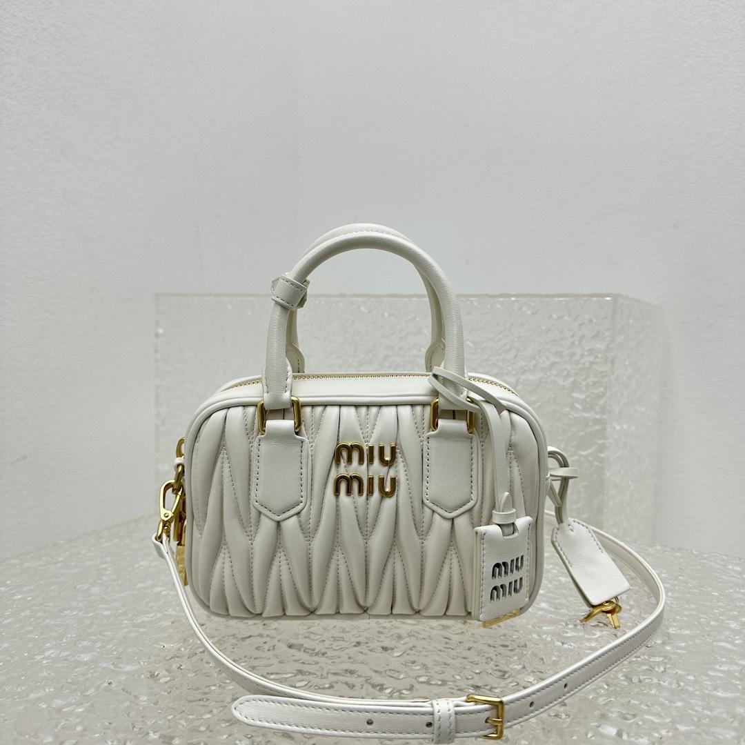 Miu Miu Matelassé Nappa Leather Top-handle Bag - DopestKickz