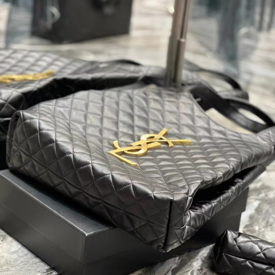 Saint Laurent Icare Extra large Embellished Quilted Leather Tote (58-34-8cm) - DopestKickz