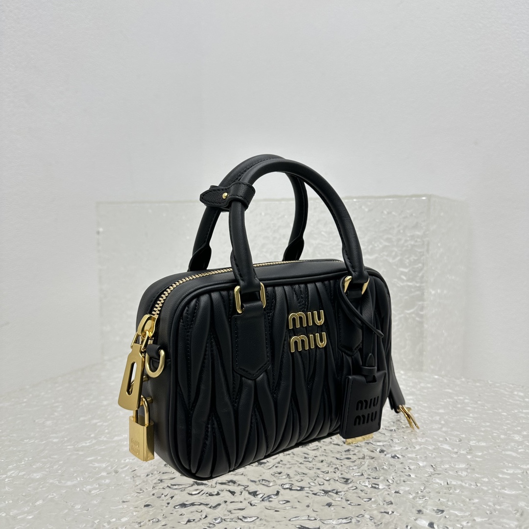 Miu Miu Matelassé Nappa Leather Top-handle Bag - DopestKickz