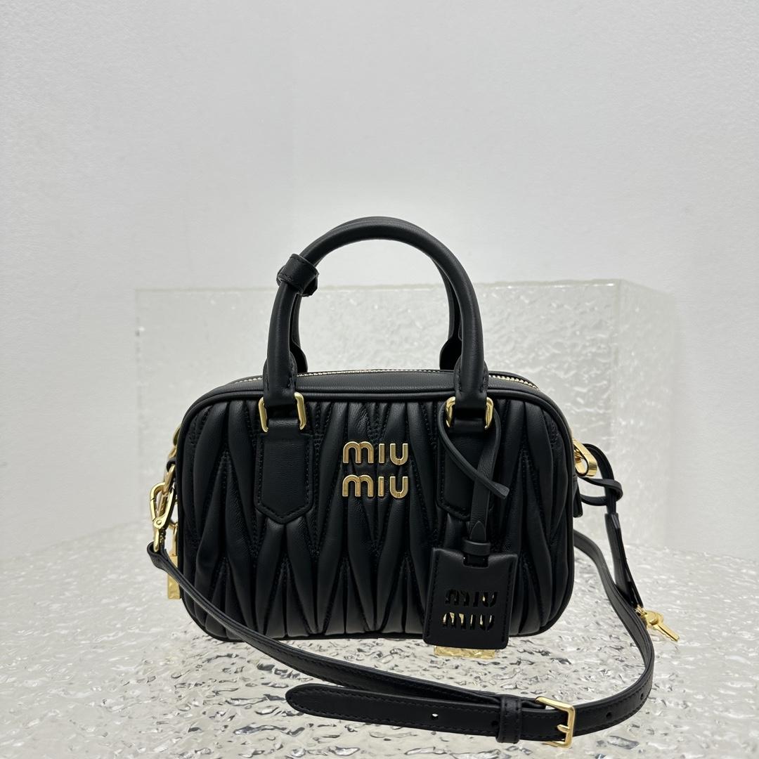 Miu Miu Matelassé Nappa Leather Top-handle Bag - DopestKickz