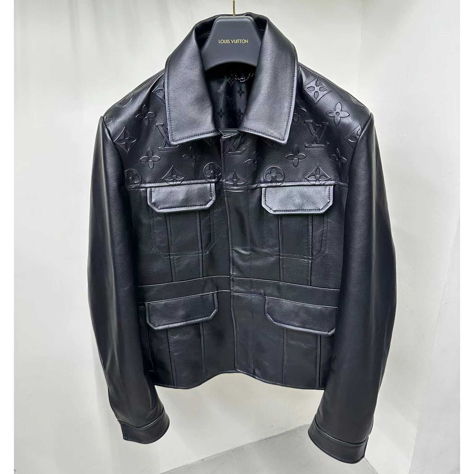 Louis Vuitton Monogram Leather Trucker Jacket   1AAUY8 - DopestKickz