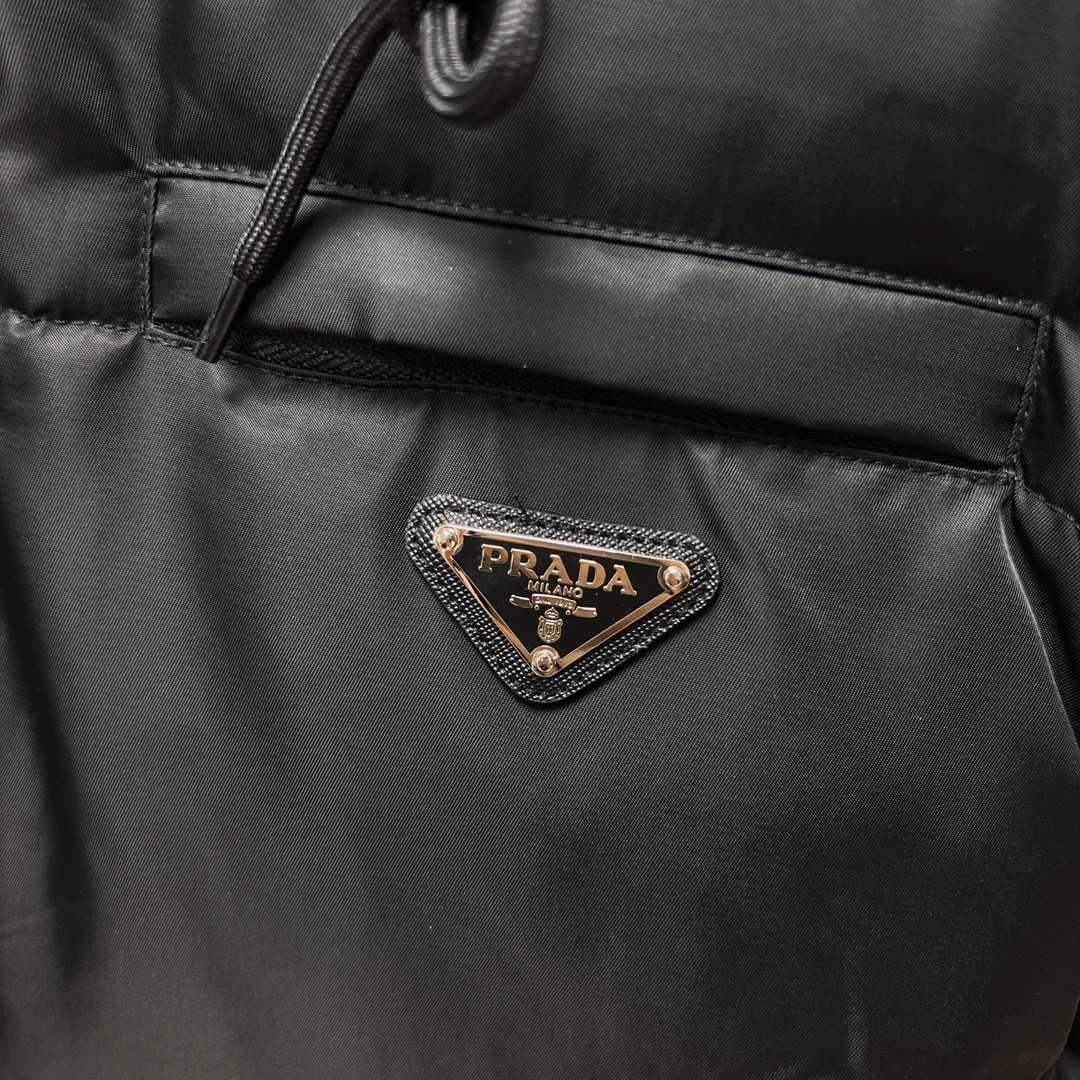 Prada Re-Nylon Gabardine Hooded Down Jacket - DopestKickz