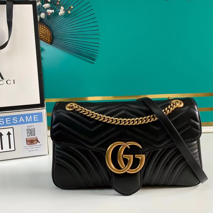 Gucci GG Marmont Medium Shoulder Bag(31-19-7CM)     - DopestKickz
