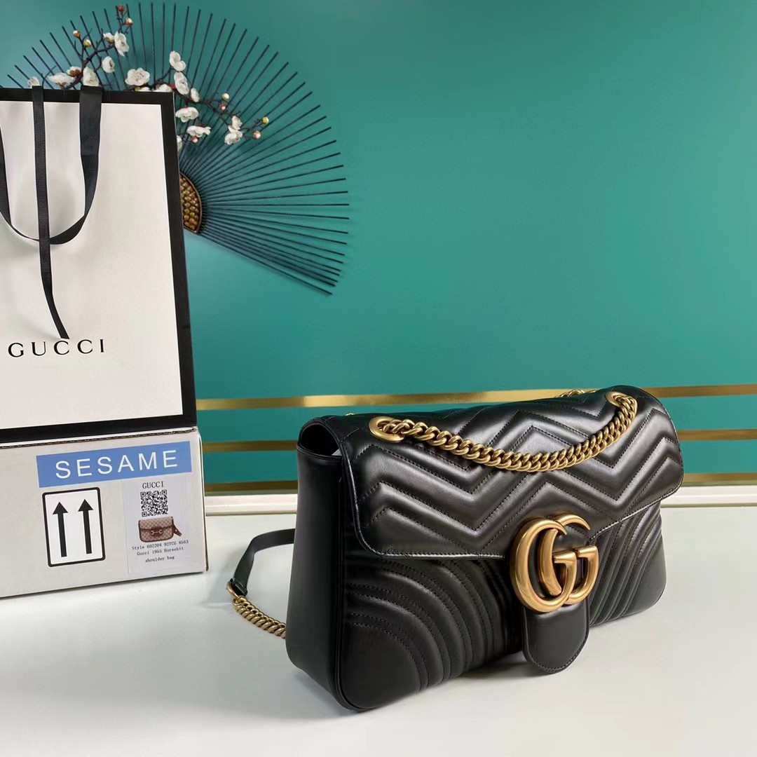 Gucci GG Marmont Medium Shoulder Bag(31-19-7CM)     - DopestKickz
