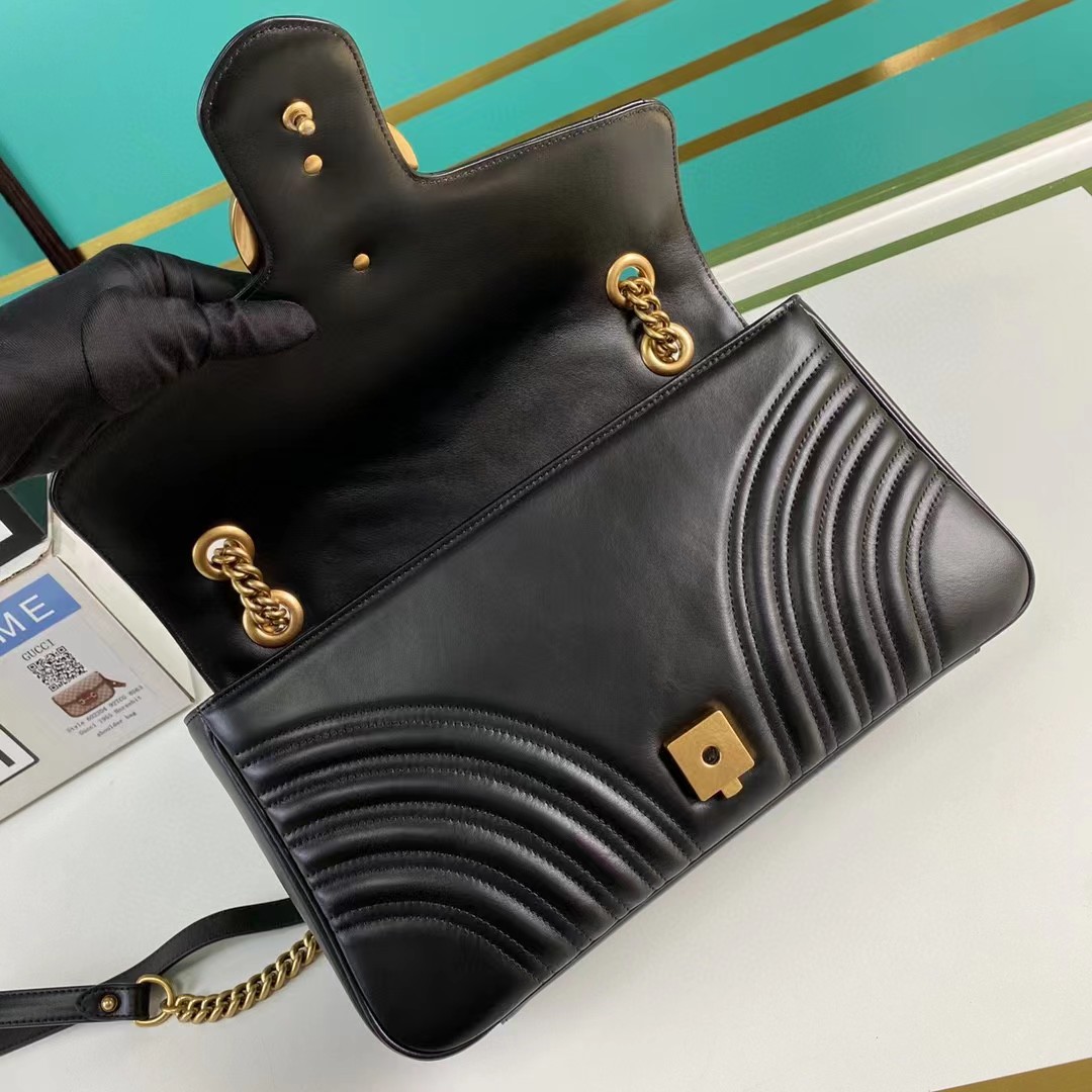 Gucci GG Marmont Medium Shoulder Bag(31-19-7CM)     - DopestKickz