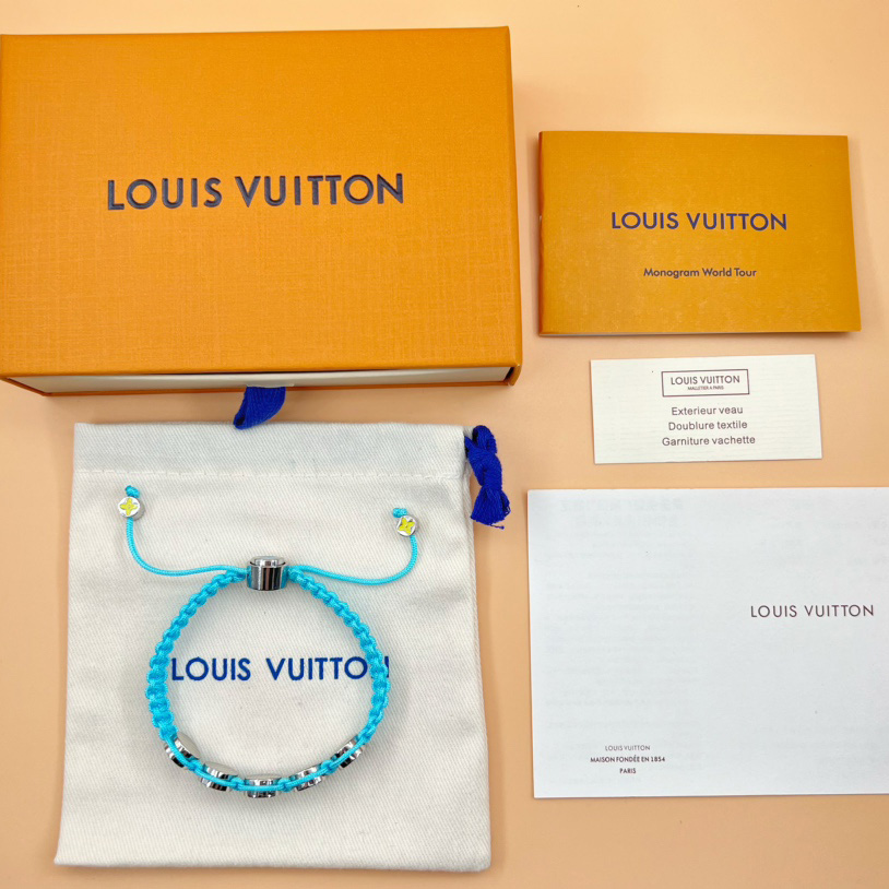 Louis Vuitton Monogram Colors Braided Bracelet   M1088A - DopestKickz