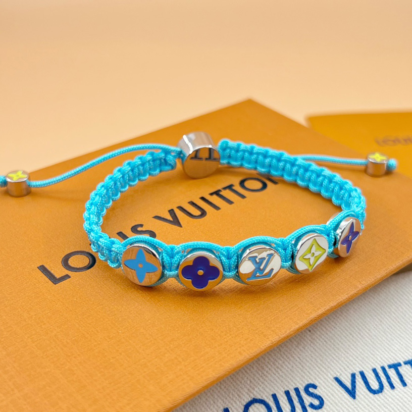 Louis Vuitton Monogram Colors Braided Bracelet   M1088A - DopestKickz