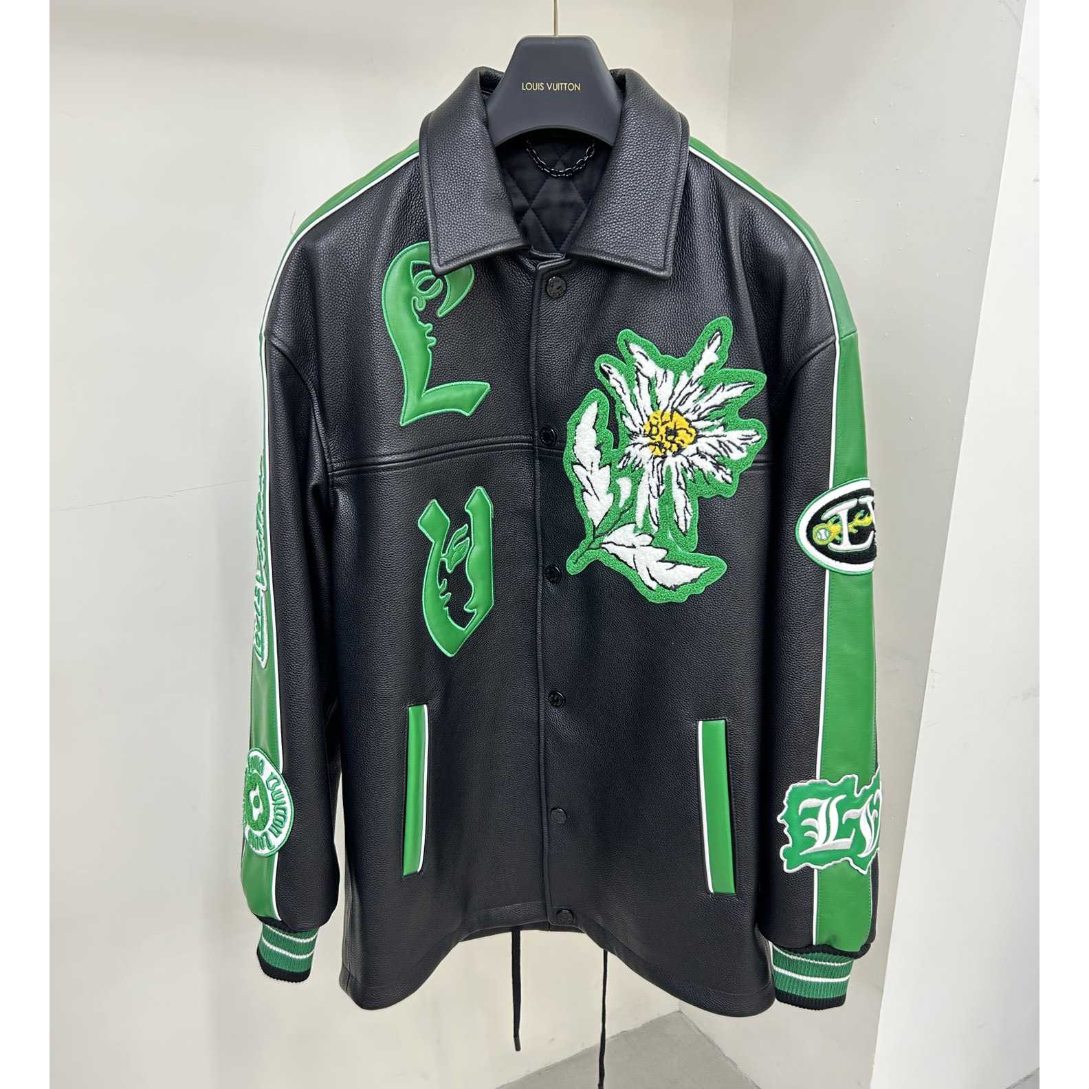 Louis Vuitton Long Leather Coach Jacket   - DopestKickz