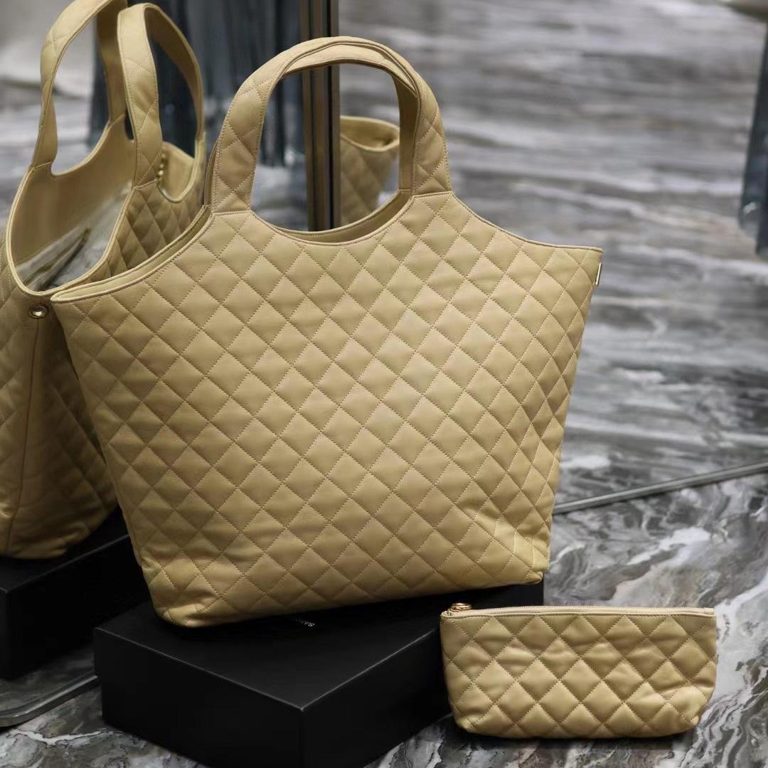 Saint Laurent Icare Extra large Embellished Quilted Leather Tote (58-34-8cm) - DopestKickz