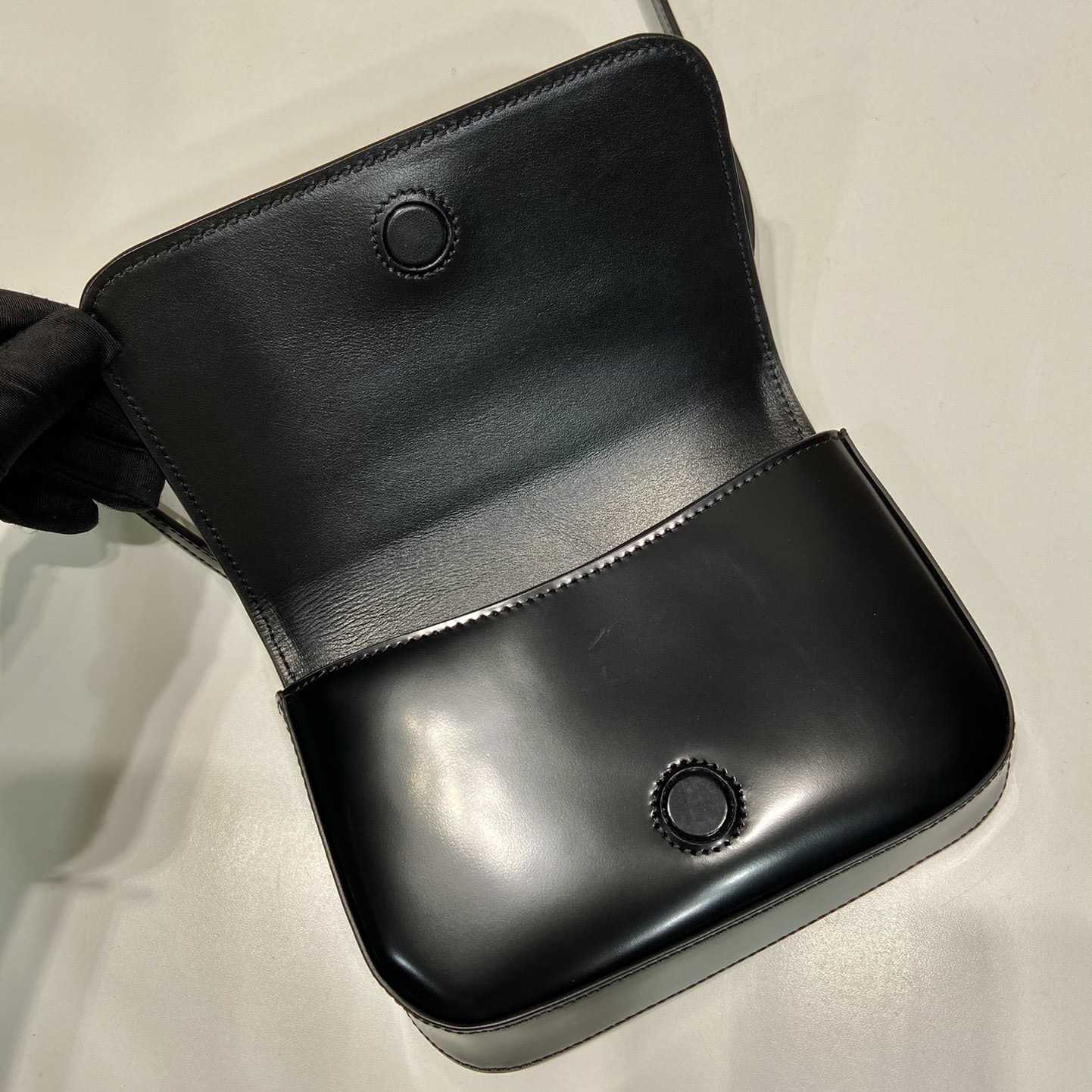 Prada Brushed Leather Mini-bag With Shoulder Strap - DopestKickz