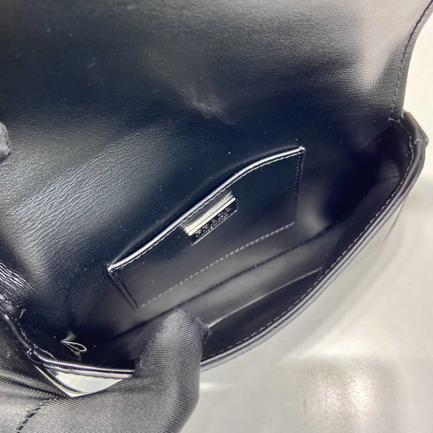 Prada Brushed Leather Mini-bag With Shoulder Strap - DopestKickz