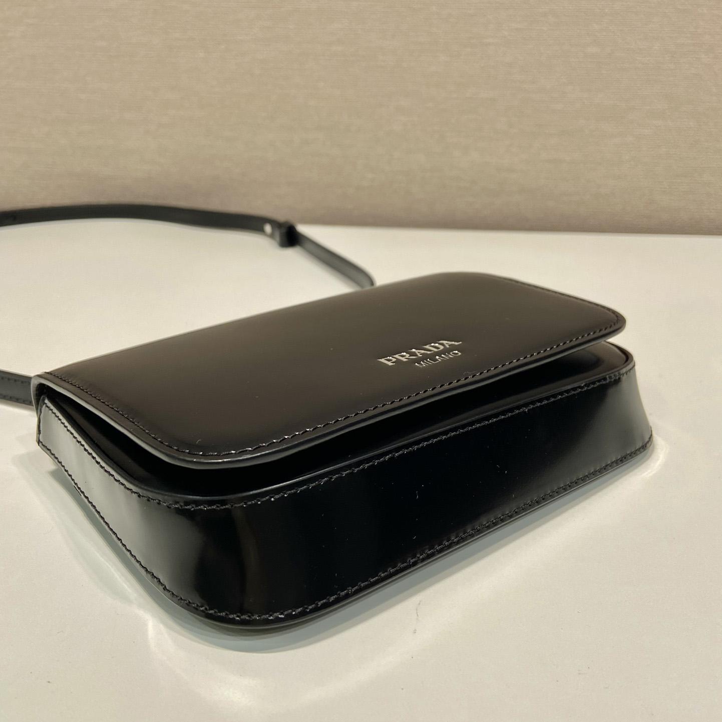 Prada Brushed Leather Mini-bag With Shoulder Strap - DopestKickz