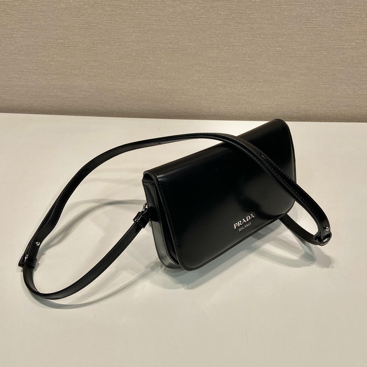 Prada Brushed Leather Mini-bag With Shoulder Strap - DopestKickz