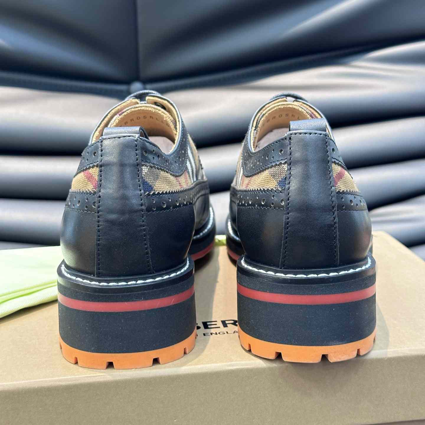 Burberry Vintage Check Paneled Derby Shoes - DopestKickz