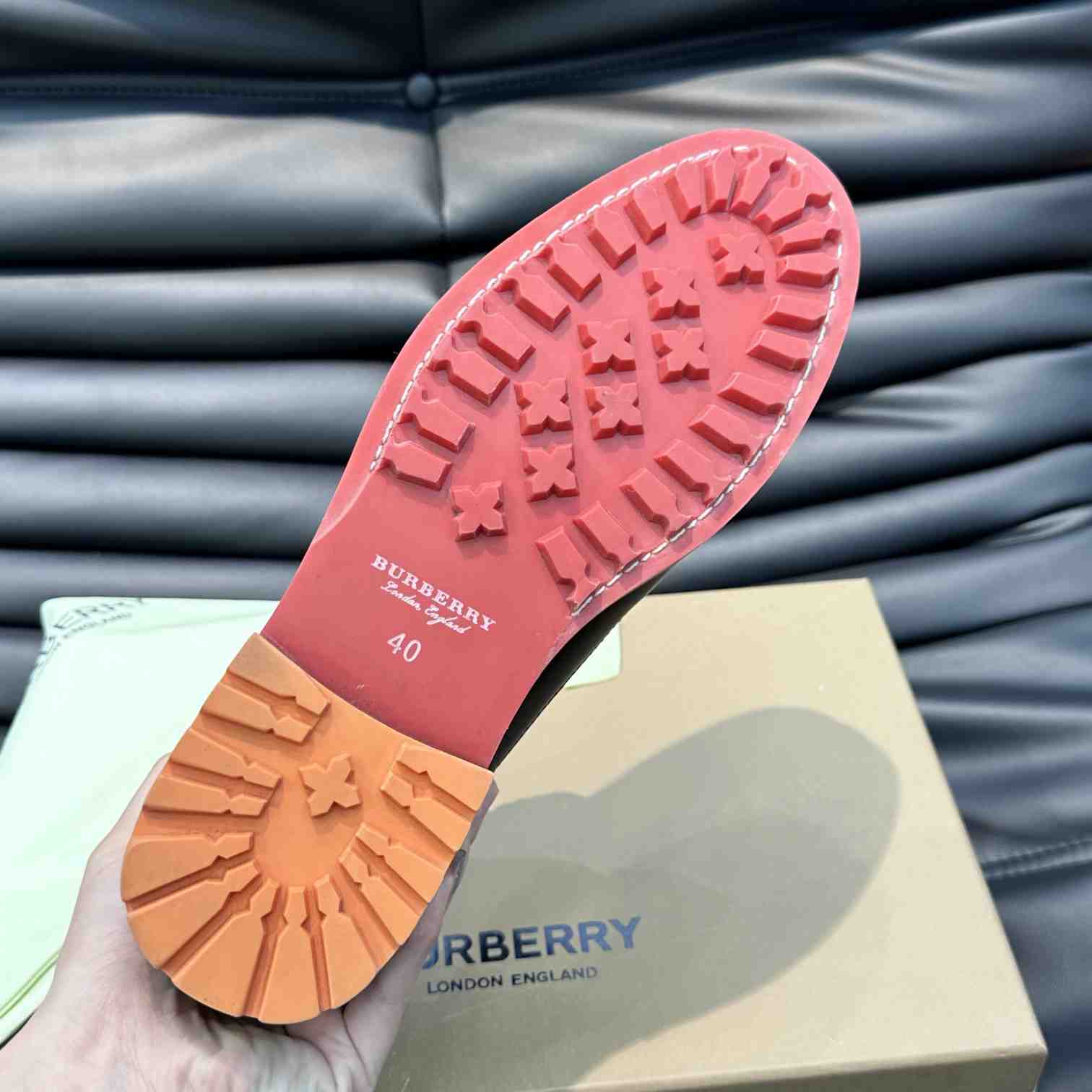 Burberry Vintage Check Paneled Derby Shoes - DopestKickz