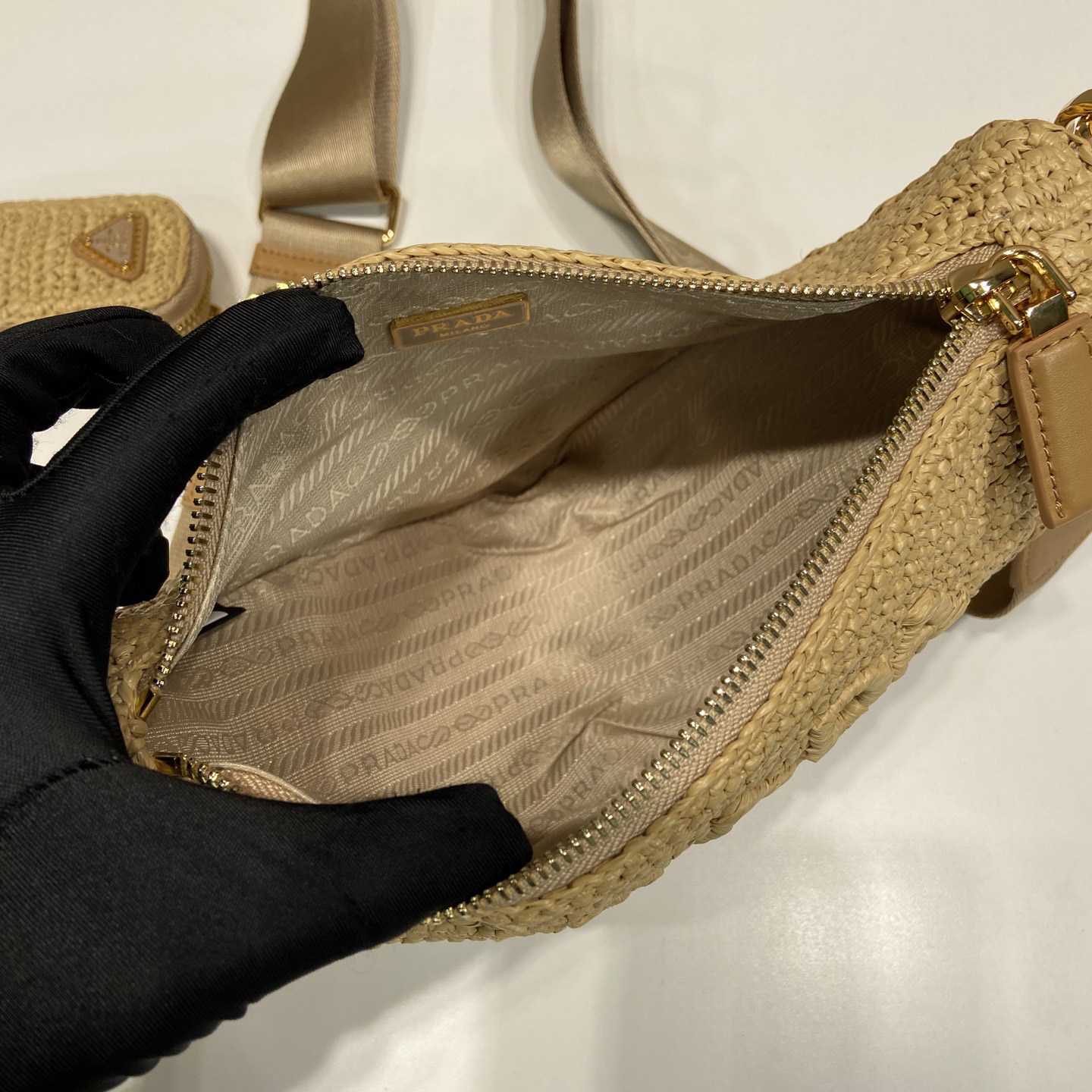 Prada Triangle Crochet Shoulder Bag - DopestKickz