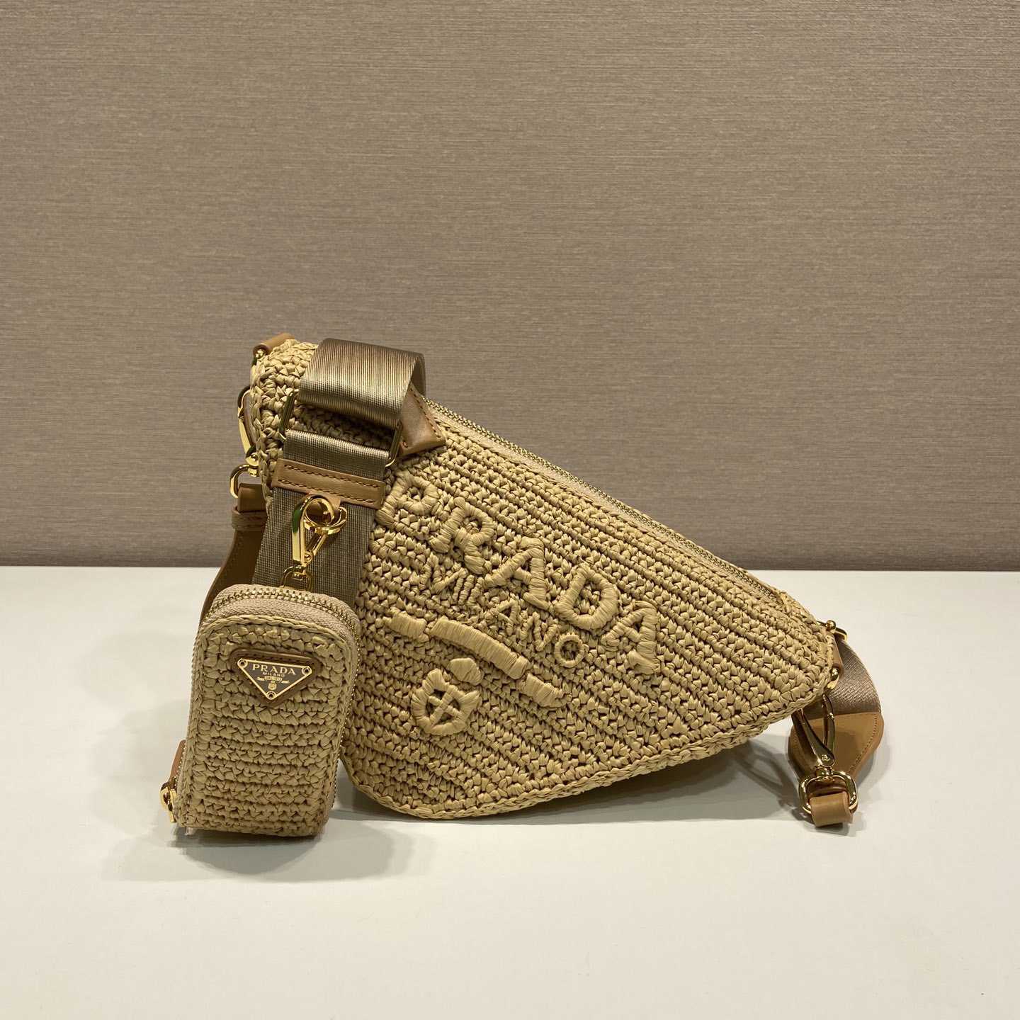 Prada Triangle Crochet Shoulder Bag - DopestKickz