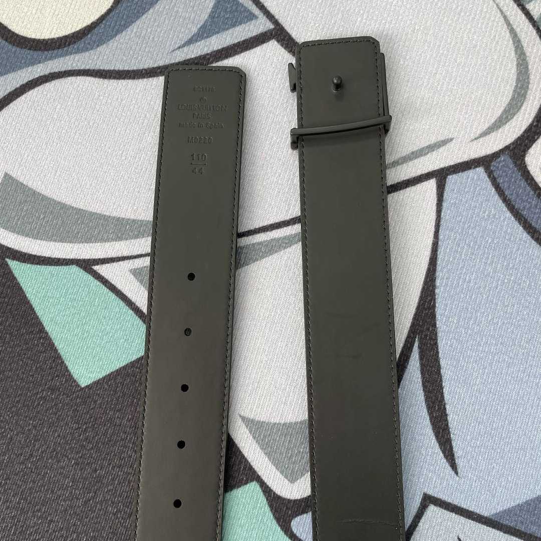 Louis Vuitton Monogram Black Leather Belt - DopestKickz
