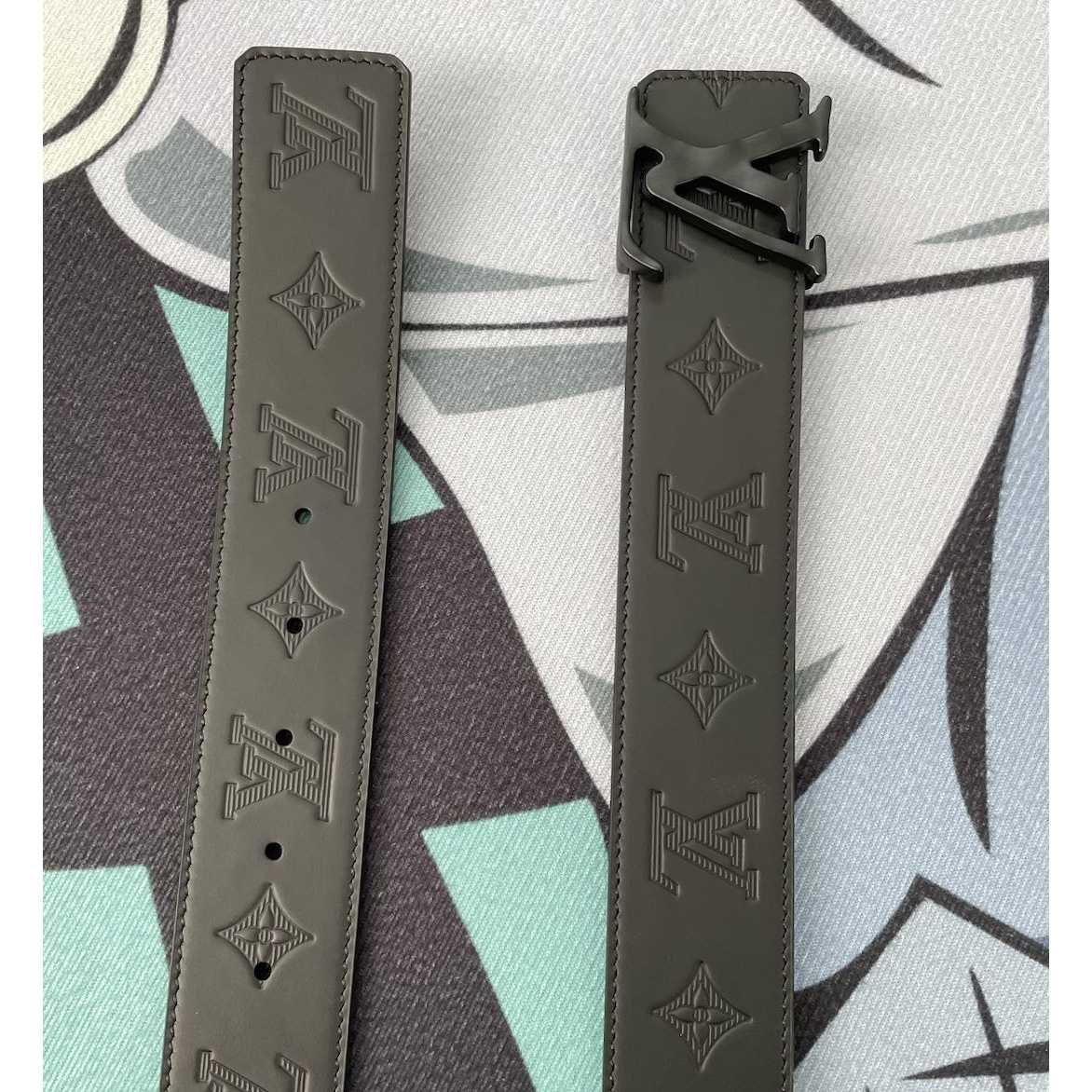 Louis Vuitton Monogram Black Leather Belt - DopestKickz