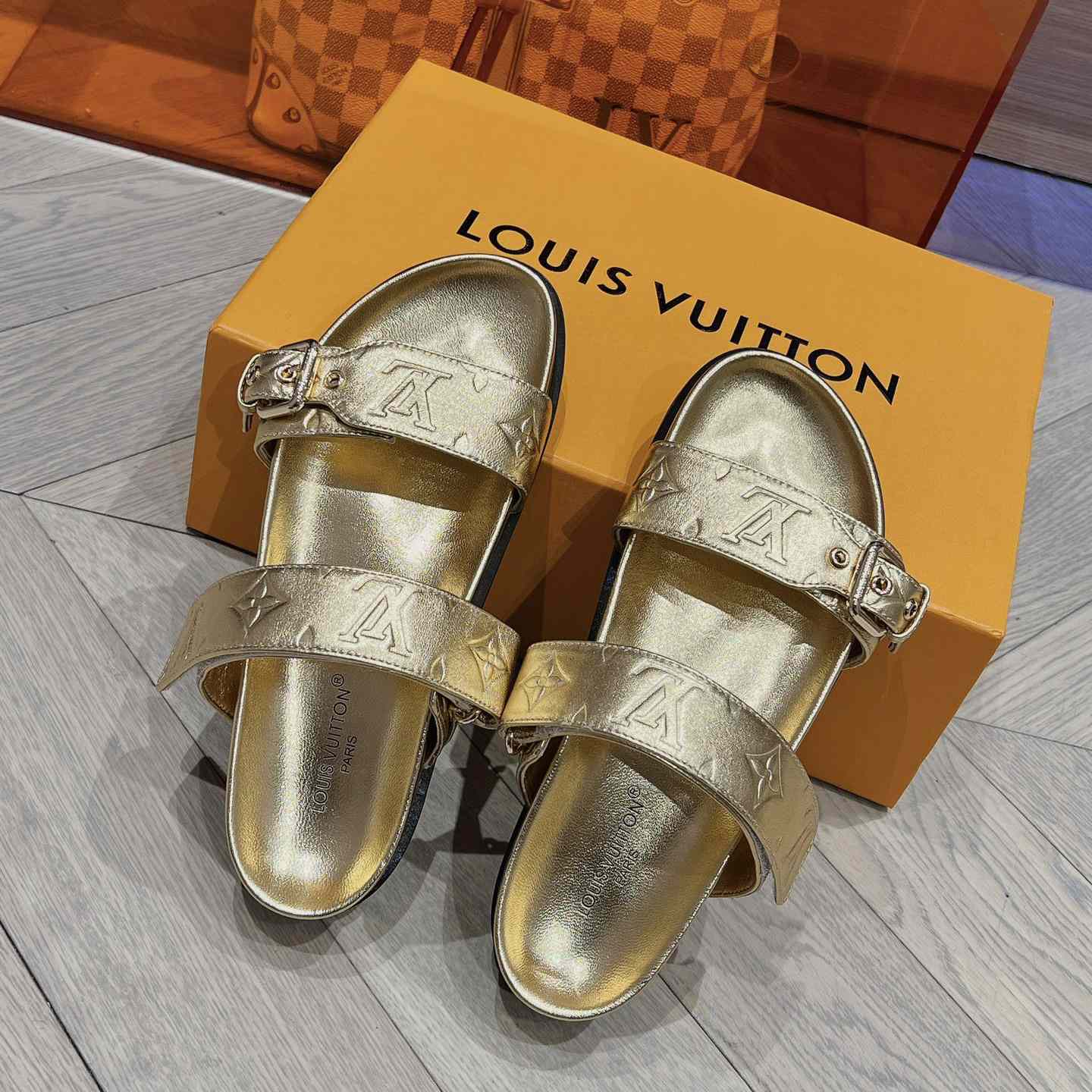 Louis Vuitton Bom Dia Flat Comfort Mules    - DopestKickz