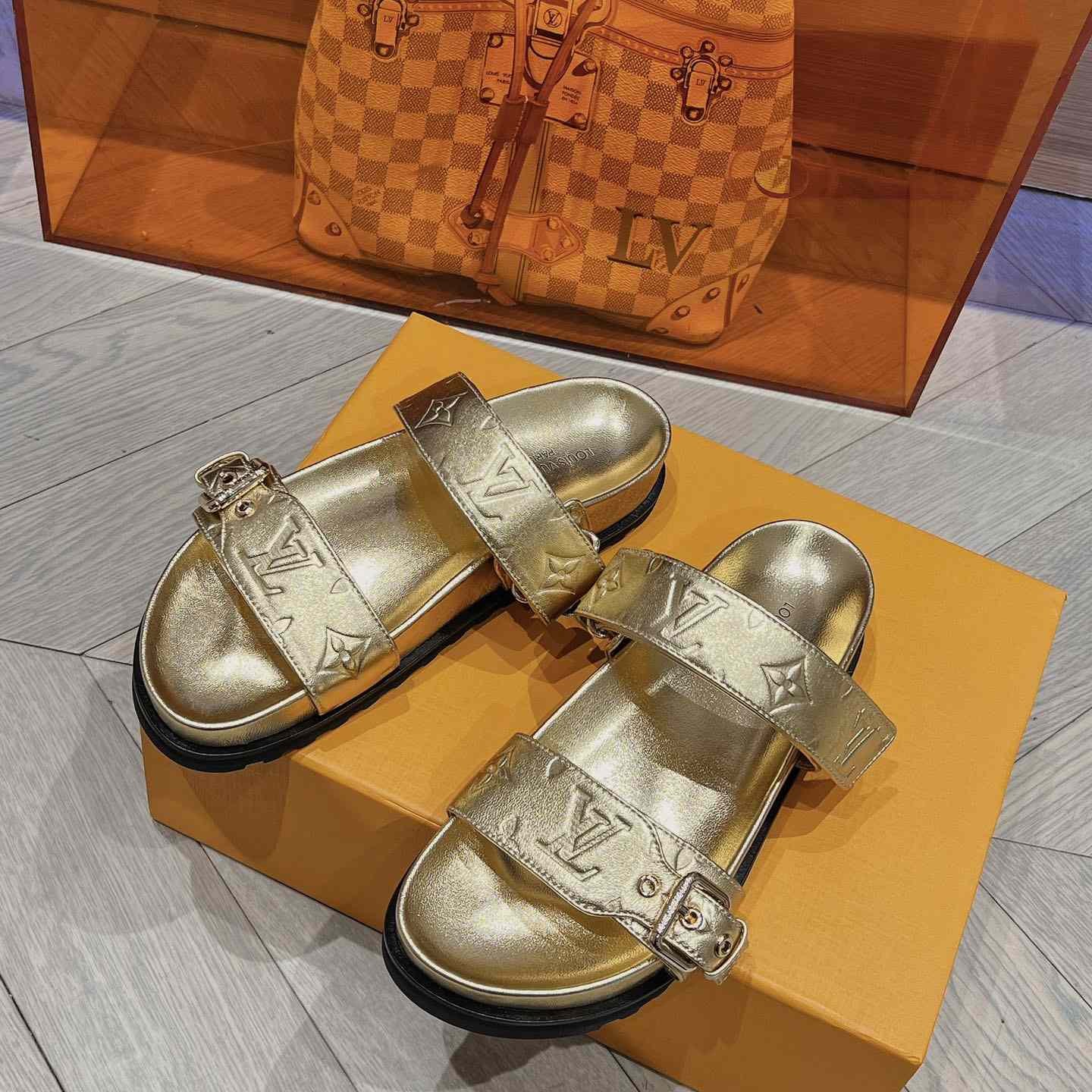 Louis Vuitton Bom Dia Flat Comfort Mules    - DopestKickz