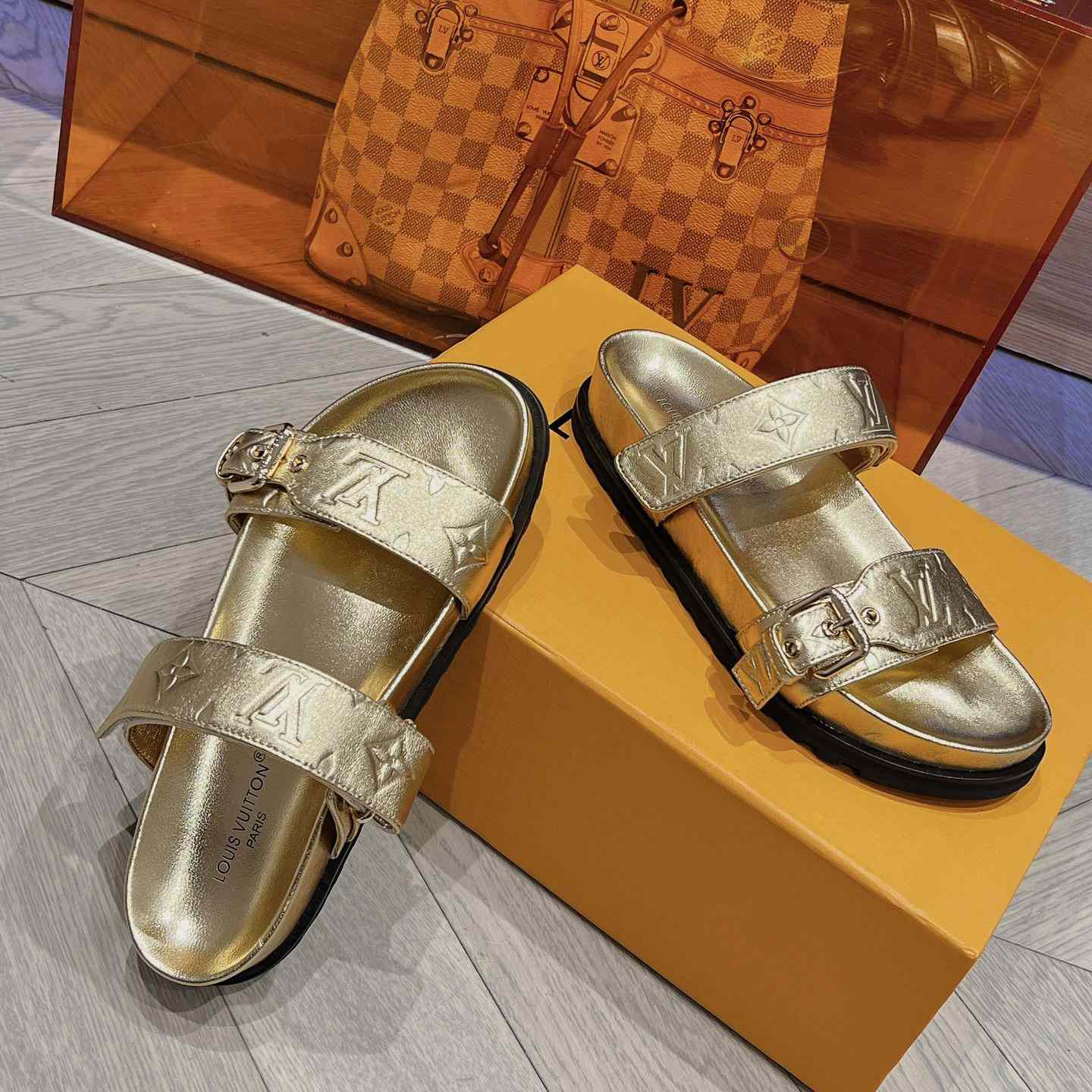 Louis Vuitton Bom Dia Flat Comfort Mules    - DopestKickz