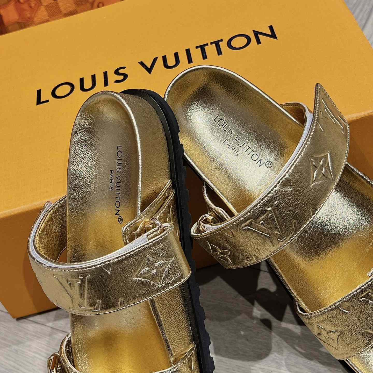 Louis Vuitton Bom Dia Flat Comfort Mules    - DopestKickz