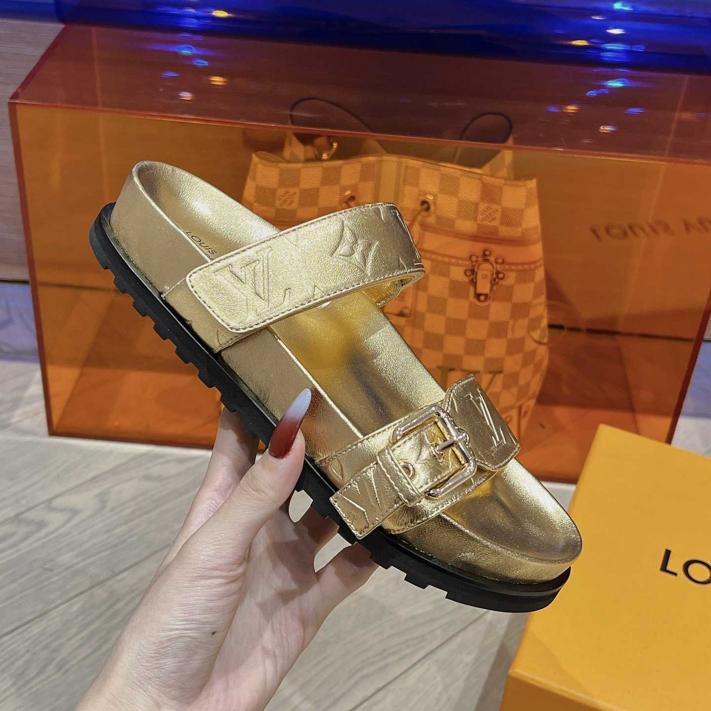 Louis Vuitton Bom Dia Flat Comfort Mules    - DopestKickz
