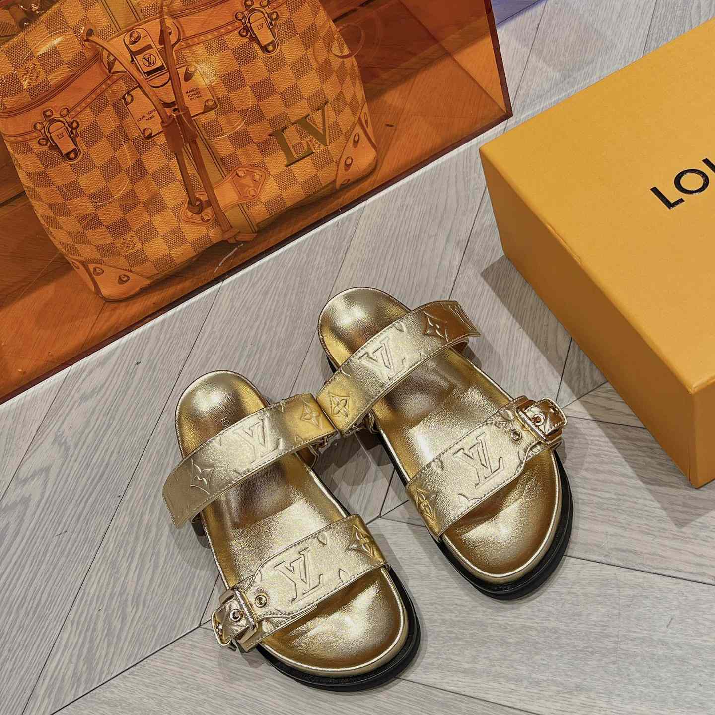 Louis Vuitton Bom Dia Flat Comfort Mules    - DopestKickz