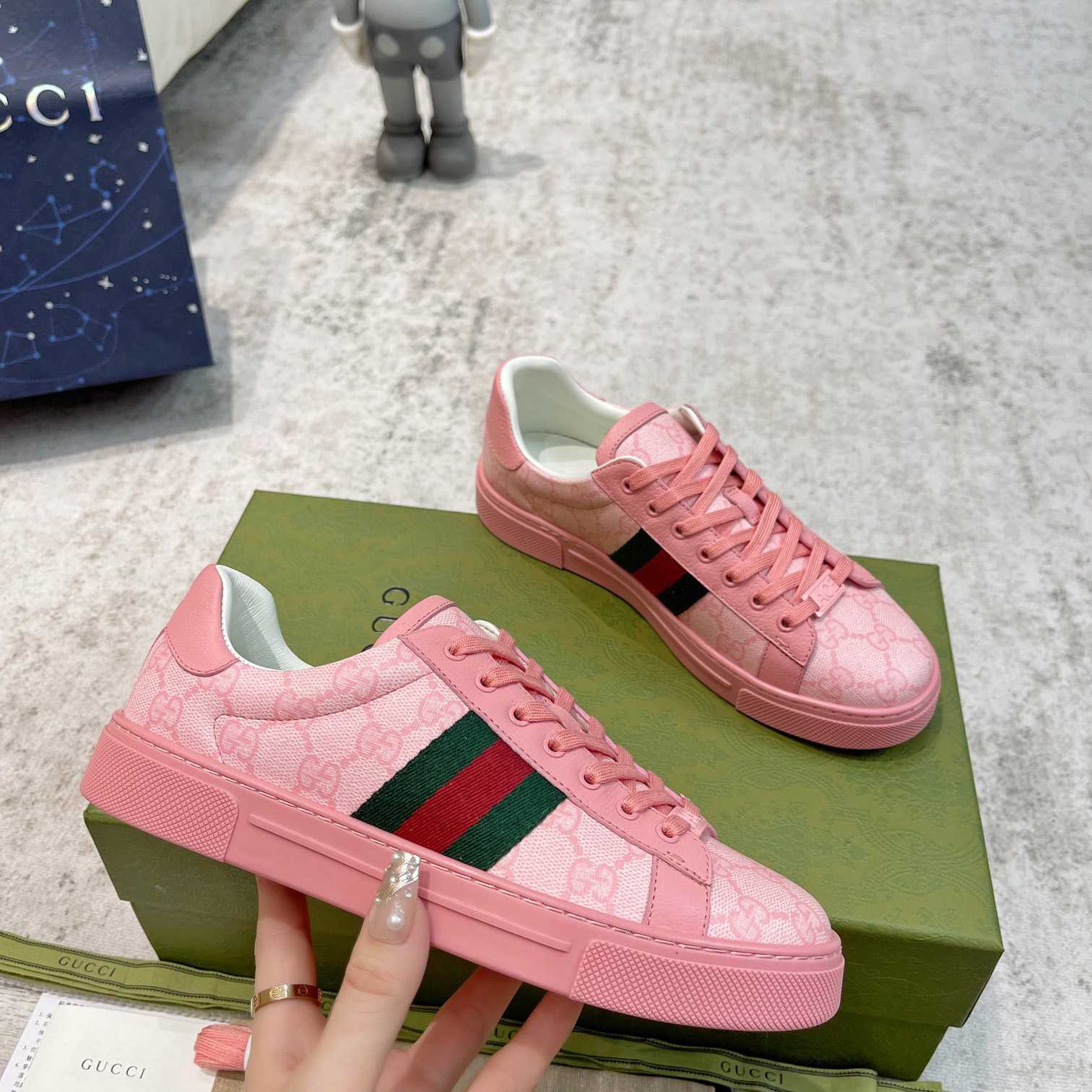Gucci Ace Sneaker With Web - DopestKickz